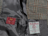 Vintage Dunn & Co. Harris Tweed Balmacaan Raglan Coat 44R-46R Multi Plaid Wool