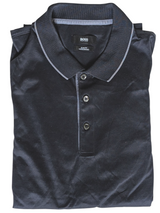 Hugo Boss Polo Shirt M Long Sleeved Black Mercerized Cotton