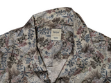 Boggi Milano Camp Shirt M Stone Floral Cotton