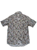 Boggi Milano Camp Shirt M Stone Floral Cotton