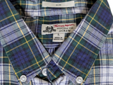 J. Crew Shirt L Slim Blue Gordon Plaid Thomas Mason Cotton