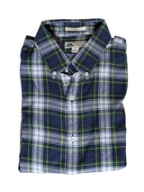 J. Crew Shirt L Slim Blue Gordon Plaid Thomas Mason Cotton