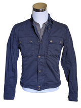 Hackett Biker Velospeed Jacket M Navy Blue Cotton