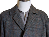 Dhobi England Balmacaan Raglan Coat M/40R Green/Brown/Charcoal Heavy Tweed Wool