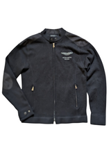 Hackett Aston Martin Sweater M/L Full Zip Black Wool/Suede