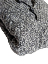 L.L. Bean Sweater M Grey Marled Shawl Collar Pullover Shetland Wool