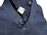 Pal Zileri Shirt S/15.75 Slim Navy Blue Cotton Stretch