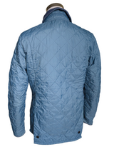 Barbour Jacket M Pale Slate Blue Liddesdale Padded Quilt Polyamide