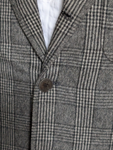 Isaia for Riviera Sport Coat 39R Black/White Plaid Rolling 3-button Pure cashmere