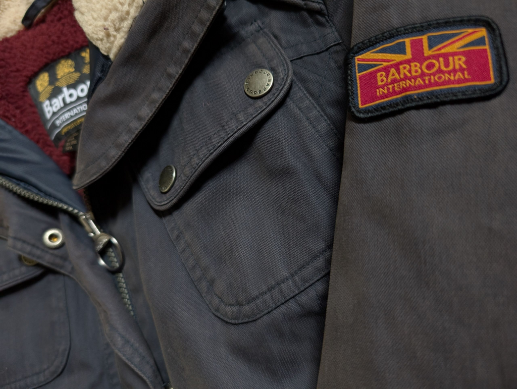 Barbour Ladies International Broadstone Jacket S/4 US Navy Fleece