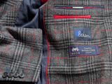Boden Abraham Moon Blazer L/42R Blue-Grey Plaid Wool