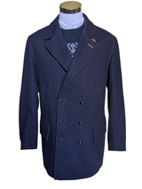 Gloverall Pea Coat M/L 40 Dark Navy Wool Blend