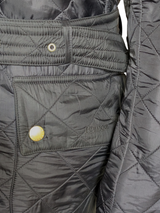 Barbour International Belted Jacket S Black Padded Polarquilt Poliamide