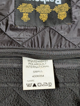 Barbour International Belted Jacket S Black Padded Polarquilt Poliamide