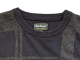 Barbour Sweater S Navy Charcoal Plaid Wool/Cashmere