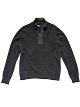 Barbour Sweater S Black International Half Zip Cotton James Bond