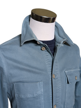 Paul Smith Chore Coat S Washed Teal Blue Cotton Denim