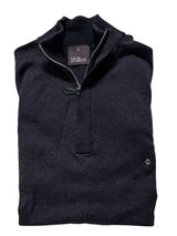 Oscar Jacobsen Sweater XL Half Zip Charcoal Wool Italy