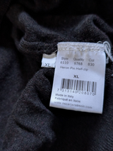 Oscar Jacobsen Sweater XL Half Zip Charcoal Wool Italy