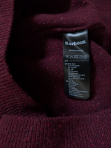 Barbour Sweater L Burgundy Wool Donegal blend