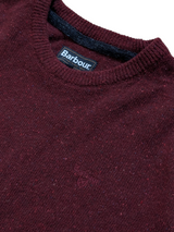 Barbour Sweater L Burgundy Wool Donegal blend