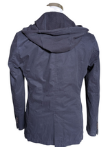Boss Orange Hooded Jacket S Navy Blue Cotton