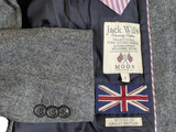 Jack Wills Abraham Moon Blazer S/38 Grey Weave Wool