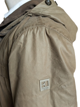 Boss Orange Hooded Thermore Jacket M Taupe Green Cotton Blend