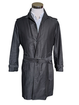 Paul Smith Belted Trench Coat M Short Black Cotton Twill Removable Wool Liner