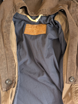 Boss Orange Hooded Thermore Jacket M Taupe Green Cotton Blend