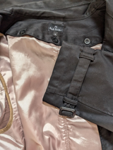 Paul Smith Belted Trench Coat M Short Black Cotton Twill Removable Wool Liner