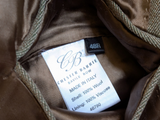 Chester Barrie Coat 48R Oatmeal Tan Covert Twill Wool