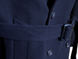 Vintage Belted Balmaccan Raglan Coat XL 44/46R Midnight Wool