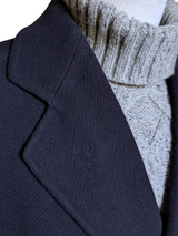 Vintage Belted Balmaccan Raglan Coat XL 44/46R Midnight Wool