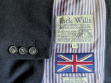 Jack Wills x Fox Bros. Sport Coat L/42R Navy Blue Wool