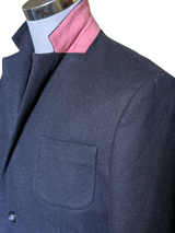 Jack Wills x Fox Bros. Sport Coat S/38R Slim Fit Navy Blue Wool