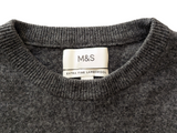 Marks & Spencer Sweater XL Charcoal Lambswool