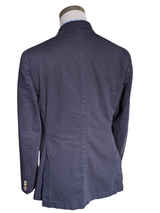 Hackett Sport Coat 40R Washed Navy Blue 2-button Pure Cotton