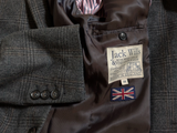 Jack Wills x Fox Bros. Blazer S/38R Grey Plaid Wool DMG