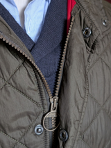 Barbour Jacket S/M Olive Green Flyweight Chelsea Padded Quilt Polyester