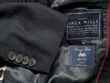 Jack Wills x Abraham Moon Sport Coat M/40R Navy Blue Wool
