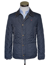 Jack Wills x Cordings Coat XS/S Navy Blue Quilted Nylon