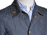 Jack Wills x Cordings Coat XS/S Navy Blue Quilted Nylon