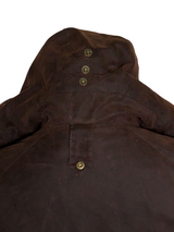 Barbour x Abraham Moon Coat S Soft Brown Wicklow Waxed Cotton