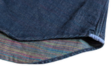 LBM 1911 Xacus Shirt 16 Denim Blue Rainbow Melange Cotton