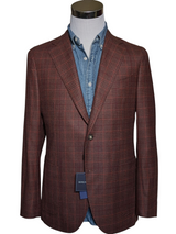 Benjamin VBC Sport Coat Brown Plaid 2-button Soft Shoulder Wool