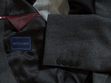 Benjamin Sport Coat Charcoal Twill 2-button Soft Shoulder Wool