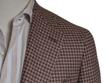 Benjamin Zegna Sport Coat Mid Brown Check 2-button Soft Shoulder Wool/Cashmere