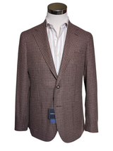 Benjamin Zegna Sport Coat Mid Brown Check 2-button Soft Shoulder Wool/Cashmere