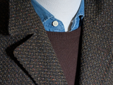 Vintage Andrew a Douglas Scotland Balmacaan Raglan Coat L/42S Dark Brown Wool Tweed